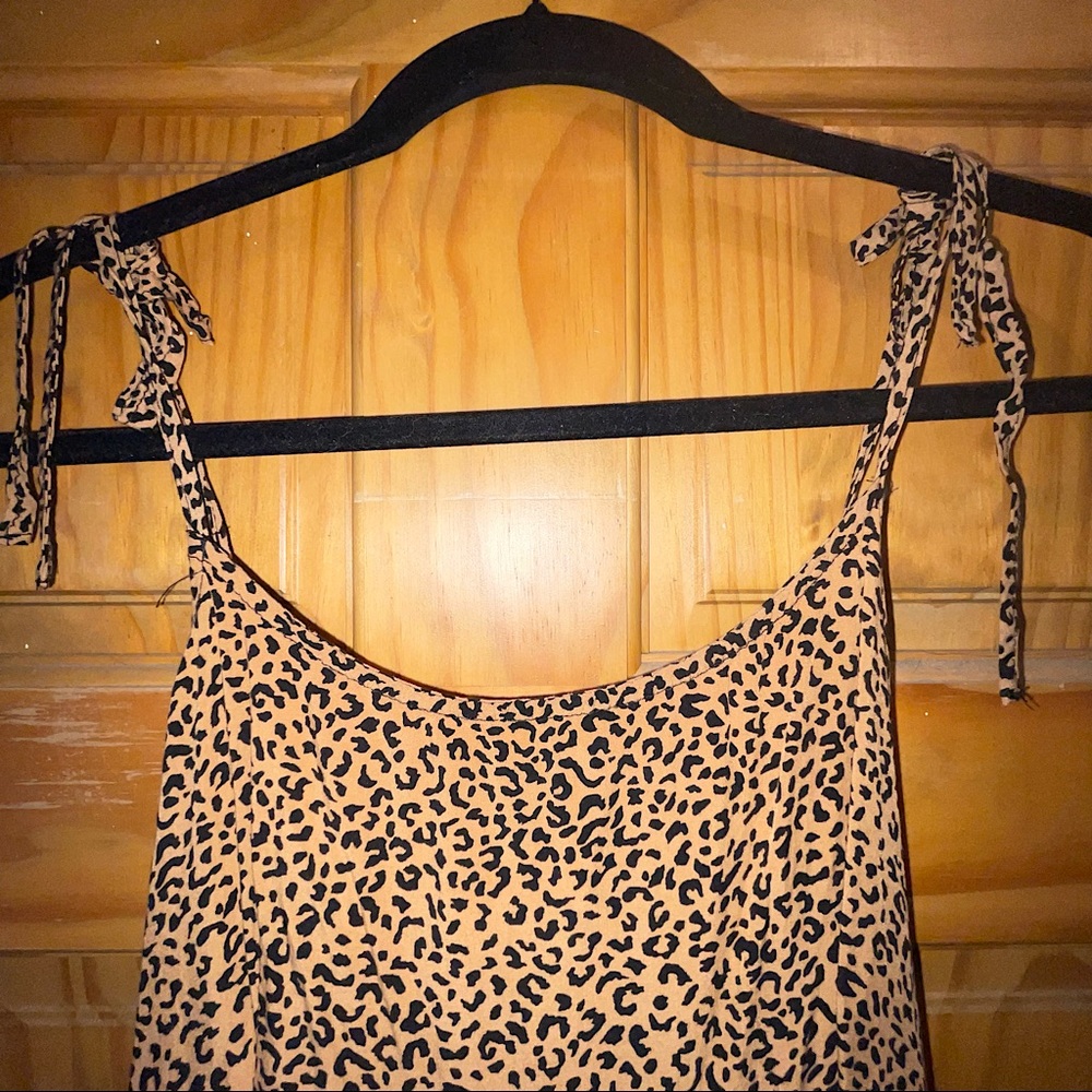 Brown Cheetah Print Sun Dress